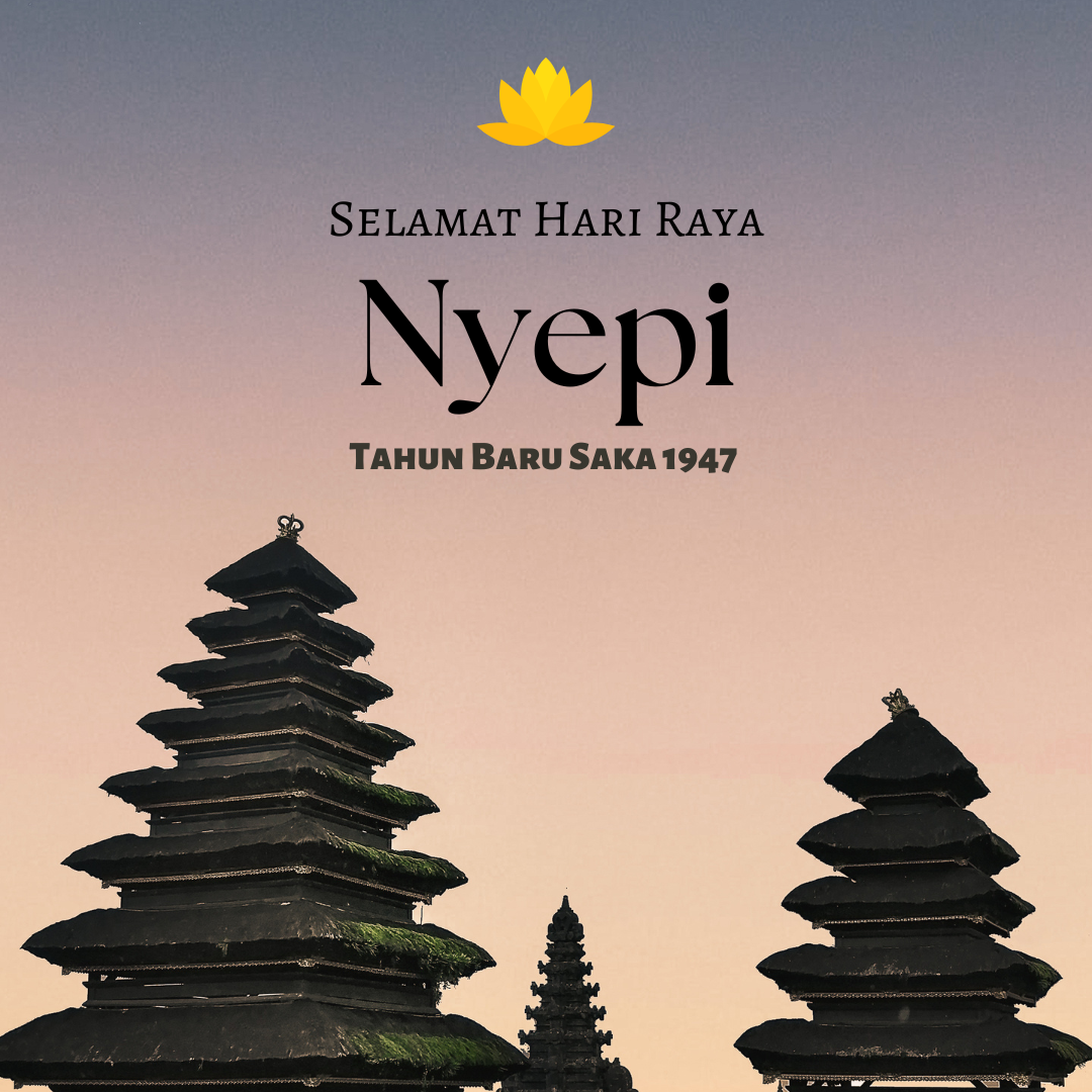 Hitam minimalis hari raya Nyepi Instagram post